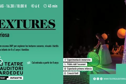 TEXTURES – La Curiosa. Espectacle immersiu interdisciplinari per a primera infància