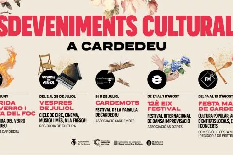 L’agenda dels esdeveniments culturals a Cardedeu de juny a agost